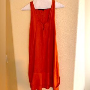 Leyendecker silk burnt orange dress